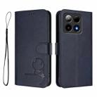 For Boost Mobile Summit 5G 2024 Litter Panda Embossing RFID Leather Phone Case with Lanyard(Blue) - 2