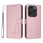 For Coolpad X100 Litter Panda Embossing RFID Leather Phone Case with Lanyard(Pink) - 2