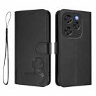For Coolpad X100 Litter Panda Embossing RFID Leather Phone Case with Lanyard(Black) - 2