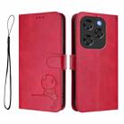 For Coolpad X100 Litter Panda Embossing RFID Leather Phone Case with Lanyard(Rose Red) - 2