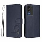 For Cubot A10 Litter Panda Embossing RFID Leather Phone Case with Lanyard(Blue) - 2
