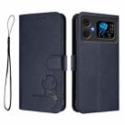 For Cubot A20 Litter Panda Embossing RFID Leather Phone Case with Lanyard(Blue) - 2