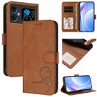 For Cubot A20 Litter Panda Embossing RFID Leather Phone Case with Lanyard(Brown) - 1