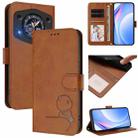 For Cubot A30 Litter Panda Embossing RFID Leather Phone Case with Lanyard(Brown) - 1
