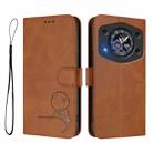 For Cubot A30 Litter Panda Embossing RFID Leather Phone Case with Lanyard(Brown) - 2