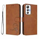 For Cubot Max 5 Litter Panda Embossing RFID Leather Phone Case with Lanyard(Brown) - 2