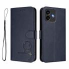 For Cubot Note 40 Litter Panda Embossing RFID Leather Phone Case with Lanyard(Blue) - 2