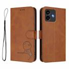For Cubot Note 40 Litter Panda Embossing RFID Leather Phone Case with Lanyard(Brown) - 2
