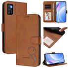 For Cubot P50 Litter Panda Embossing RFID Leather Phone Case with Lanyard(Brown) - 1