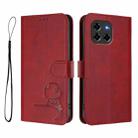 For Doogee Blade GT  Litter Panda Embossing RFID Leather Phone Case with Lanyard(Wine Red) - 2