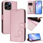 For Doogee Note 58 / Note 58 Pro Litter Panda Embossing RFID Leather Phone Case with Lanyard(Pink) - 1