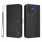 For Doogee Note 59 / Note 59 Pro Litter Panda Embossing RFID Leather Phone Case with Lanyard(Black) - 2