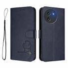 For Doogee Note 59 / Note 59 Pro Litter Panda Embossing RFID Leather Phone Case with Lanyard(Blue) - 2