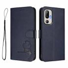 For HTC U24 Pro Litter Panda Embossing RFID Leather Phone Case with Lanyard(Blue) - 2