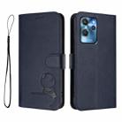 For Oukitel C32 Litter Panda Embossing RFID Leather Phone Case with Lanyard(Blue) - 2