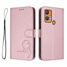 For Oukitel C33 Litter Panda Embossing RFID Leather Phone Case with Lanyard(Pink) - 2