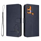 For Oukitel C33 Litter Panda Embossing RFID Leather Phone Case with Lanyard(Blue) - 2