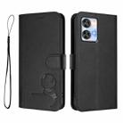 For Oukitel C35 Litter Panda Embossing RFID Leather Phone Case with Lanyard(Black) - 2
