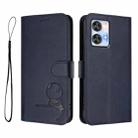 For Oukitel C35 Litter Panda Embossing RFID Leather Phone Case with Lanyard(Blue) - 2