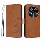 For Oukitel C37 Litter Panda Embossing RFID Leather Phone Case with Lanyard(Brown) - 2