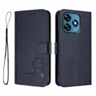 For Oukitel C51 Litter Panda Embossing RFID Leather Phone Case with Lanyard(Blue) - 2