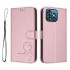 For Oukitel C53 Litter Panda Embossing RFID Leather Phone Case with Lanyard(Pink) - 2