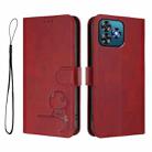For Oukitel C53 Litter Panda Embossing RFID Leather Phone Case with Lanyard(Wine Red) - 2