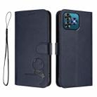 For Oukitel C53 Litter Panda Embossing RFID Leather Phone Case with Lanyard(Blue) - 2