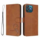 For Oukitel C53 Litter Panda Embossing RFID Leather Phone Case with Lanyard(Brown) - 2