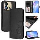 For Oukitel C57S / C57 Pro / C57 / BLU J12 Litter Panda Embossing RFID Leather Phone Case with Lanyard(Black) - 1