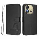 For Oukitel C57S / C57 Pro / C57 / BLU J12 Litter Panda Embossing RFID Leather Phone Case with Lanyard(Black) - 2