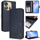 For Oukitel C57S / C57 Pro / C57 / BLU J12 Litter Panda Embossing RFID Leather Phone Case with Lanyard(Blue) - 1