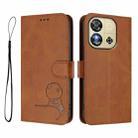 For Oukitel C57S / C57 Pro / C57 / BLU J12 Litter Panda Embossing RFID Leather Phone Case with Lanyard(Brown) - 2
