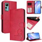 For Ulefone Note 14 Litter Panda Embossing RFID Leather Phone Case with Lanyard(Rose Red) - 1