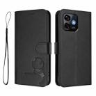For Ulefone Note 16 Pro Litter Panda Embossing RFID Leather Phone Case with Lanyard(Black) - 2