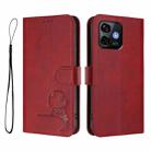 For Ulefone Note 16 Pro Litter Panda Embossing RFID Leather Phone Case with Lanyard(Wine Red) - 2