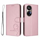 For Ulefone Note 17 Pro Litter Panda Embossing RFID Leather Phone Case with Lanyard(Pink) - 2