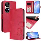 For Ulefone Note 17 Pro Litter Panda Embossing RFID Leather Phone Case with Lanyard(Rose Red) - 1