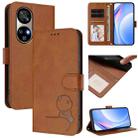 For Ulefone Note 17 Pro Litter Panda Embossing RFID Leather Phone Case with Lanyard(Brown) - 1