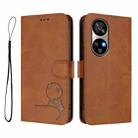 For Ulefone Note 17 Pro Litter Panda Embossing RFID Leather Phone Case with Lanyard(Brown) - 2