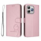For Ulefone Note 18 Ultra / 18 Pro Litter Panda Embossing RFID Leather Phone Case with Lanyard(Pink) - 2