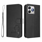 For Ulefone Note 18 Ultra / 18 Pro Litter Panda Embossing RFID Leather Phone Case with Lanyard(Black) - 2