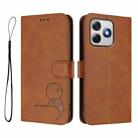 For Ulefone Note 18 Ultra / 18 Pro Litter Panda Embossing RFID Leather Phone Case with Lanyard(Brown) - 2