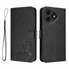 For Ulefone Note 19 Litter Panda Embossing RFID Leather Phone Case with Lanyard(Black) - 2