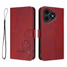 For Ulefone Note 19 Litter Panda Embossing RFID Leather Phone Case with Lanyard(Wine Red) - 2