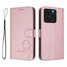 For Ulefone Note 20 Pro Litter Panda Embossing RFID Leather Phone Case with Lanyard(Pink) - 2