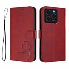 For Ulefone Note 20 Pro Litter Panda Embossing RFID Leather Phone Case with Lanyard(Wine Red) - 2