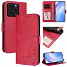 For Ulefone Note 20 Pro Litter Panda Embossing RFID Leather Phone Case with Lanyard(Rose Red) - 1