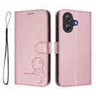For Ulefone Note 21 Litter Panda Embossing RFID Leather Phone Case with Lanyard(Pink) - 2