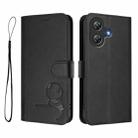 For Ulefone Note 21 Litter Panda Embossing RFID Leather Phone Case with Lanyard(Black) - 2